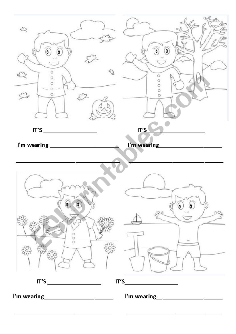 Seasons and clothes worksheet