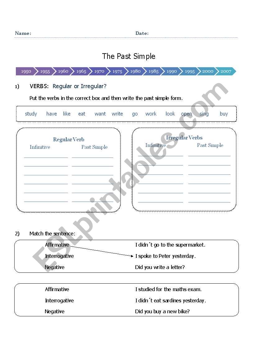 Past Simple worksheet