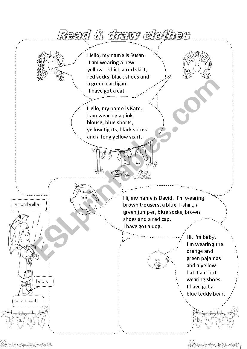 Clothes worksheet