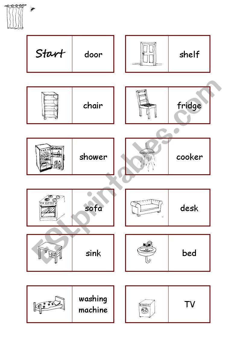 Domino furniture worksheet