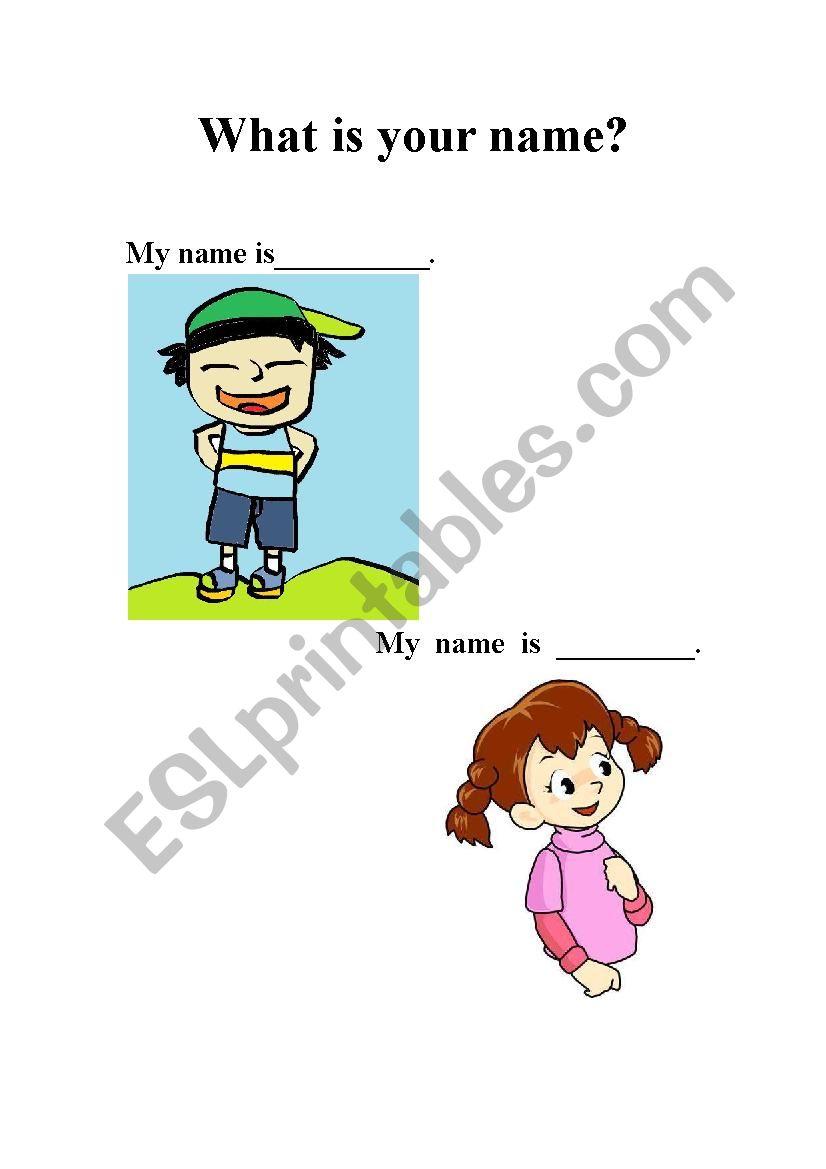 whats your name worksheet