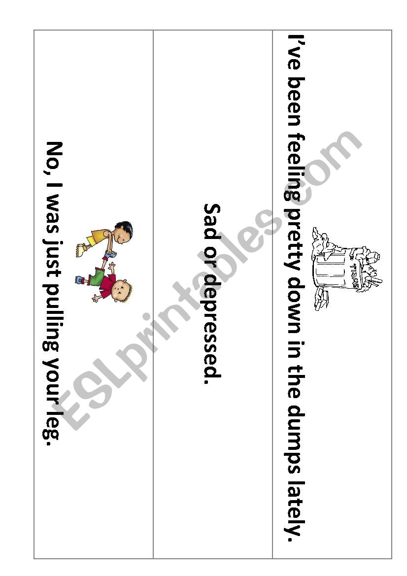 Idioms worksheet