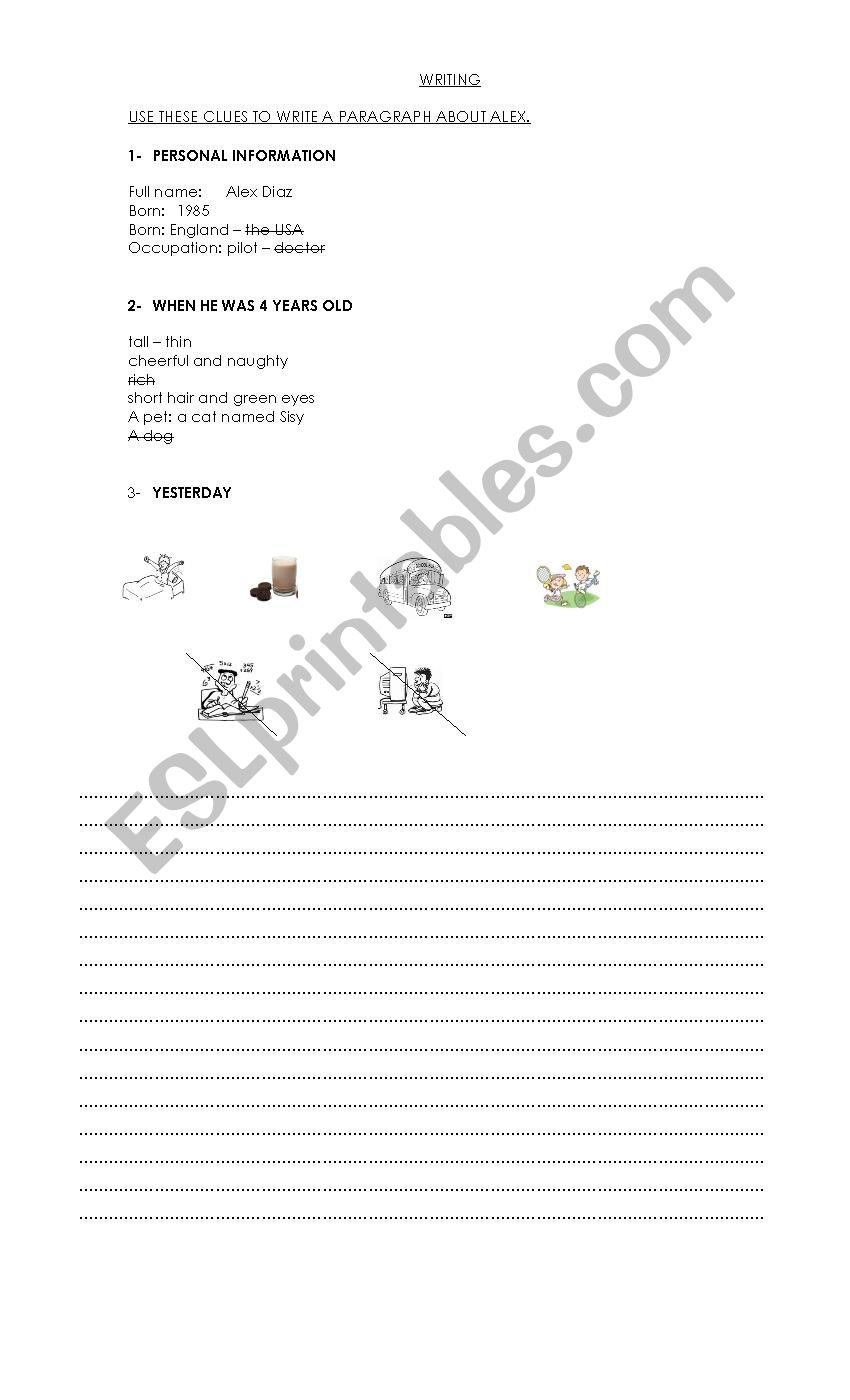 Writing Practice worksheet