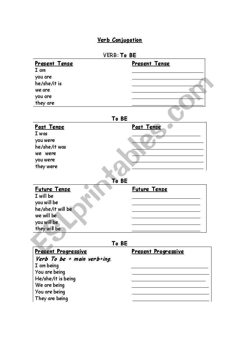 Verb To Be and To Have worksheet