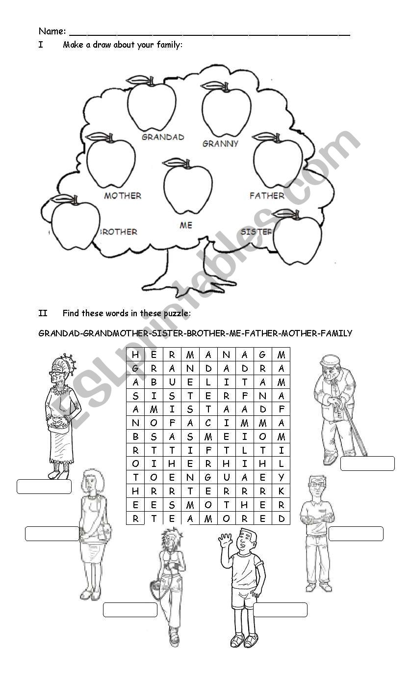 My family tree worksheet