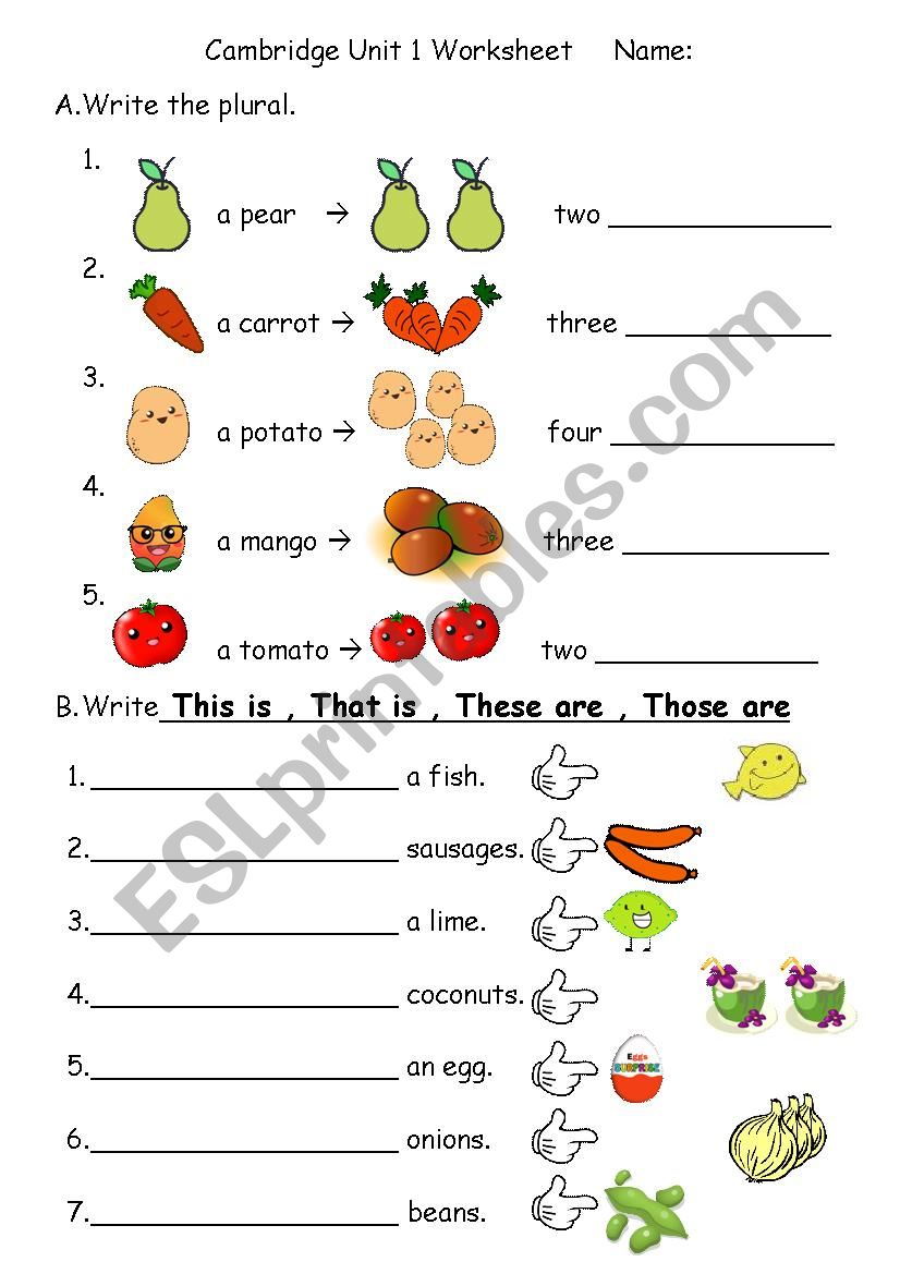 this/that/these/those worksheet