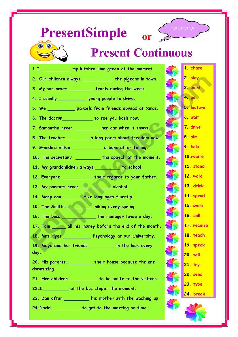 Present Simple or Present Continuous