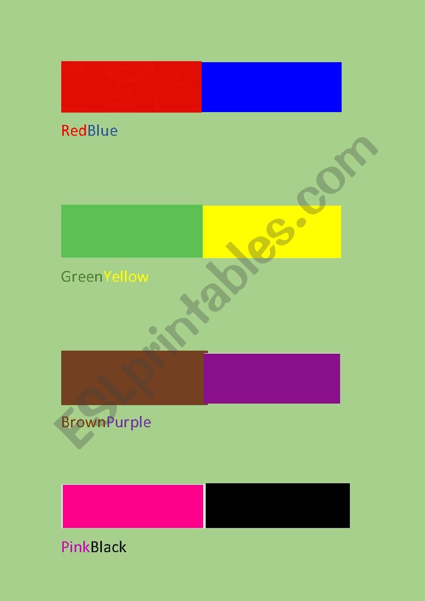 Colours worksheet