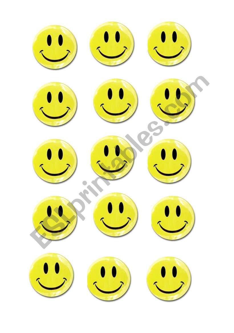 HAPPY FACES worksheet