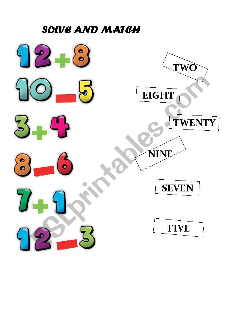 Numbers worksheet