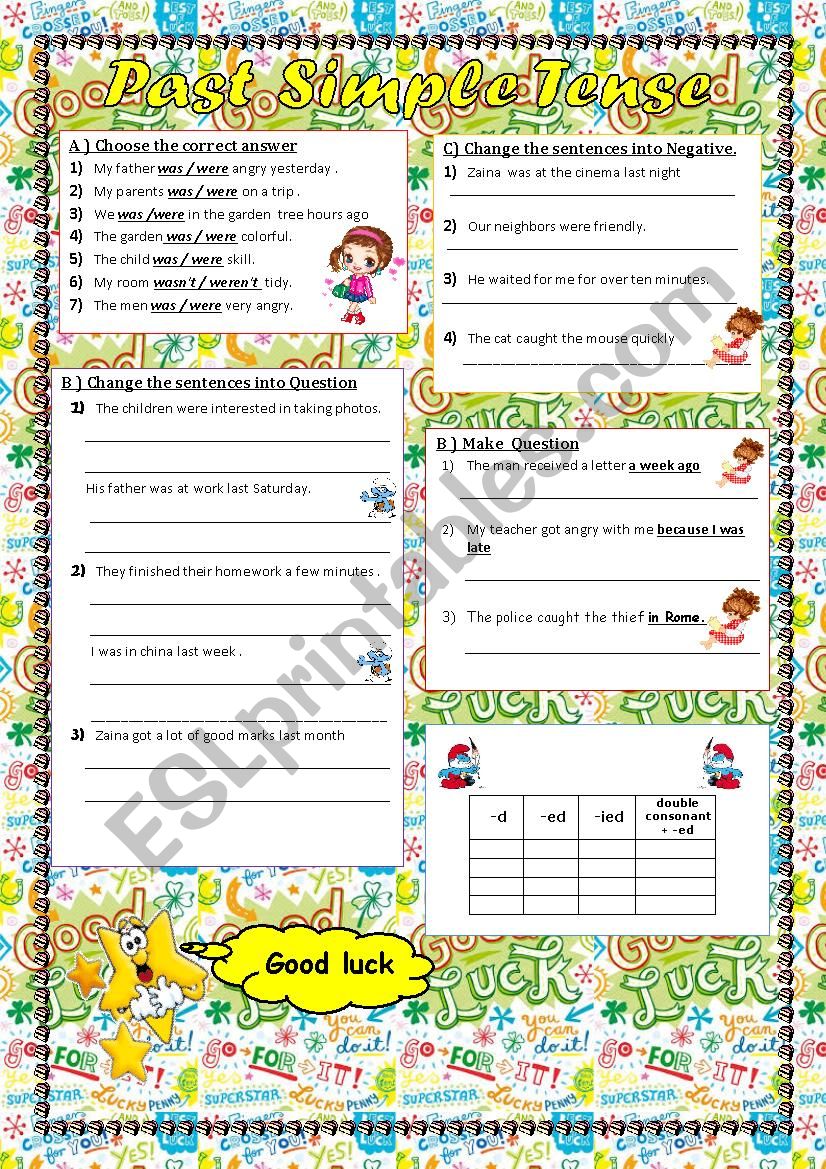 simple past worksheet