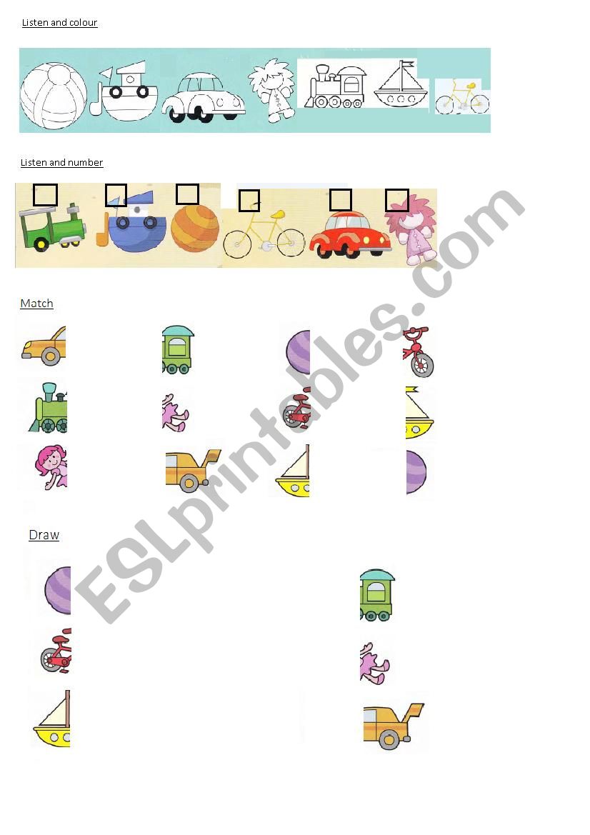 toys worksheet