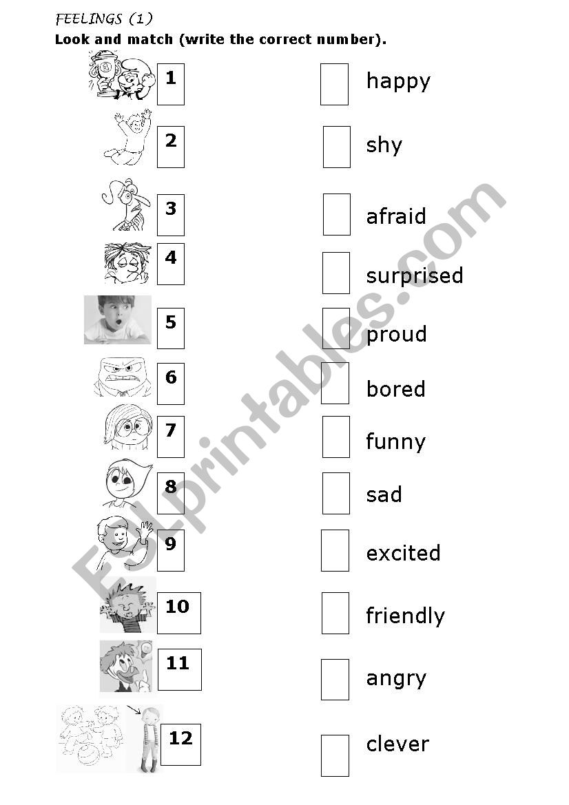 Feelings  worksheet