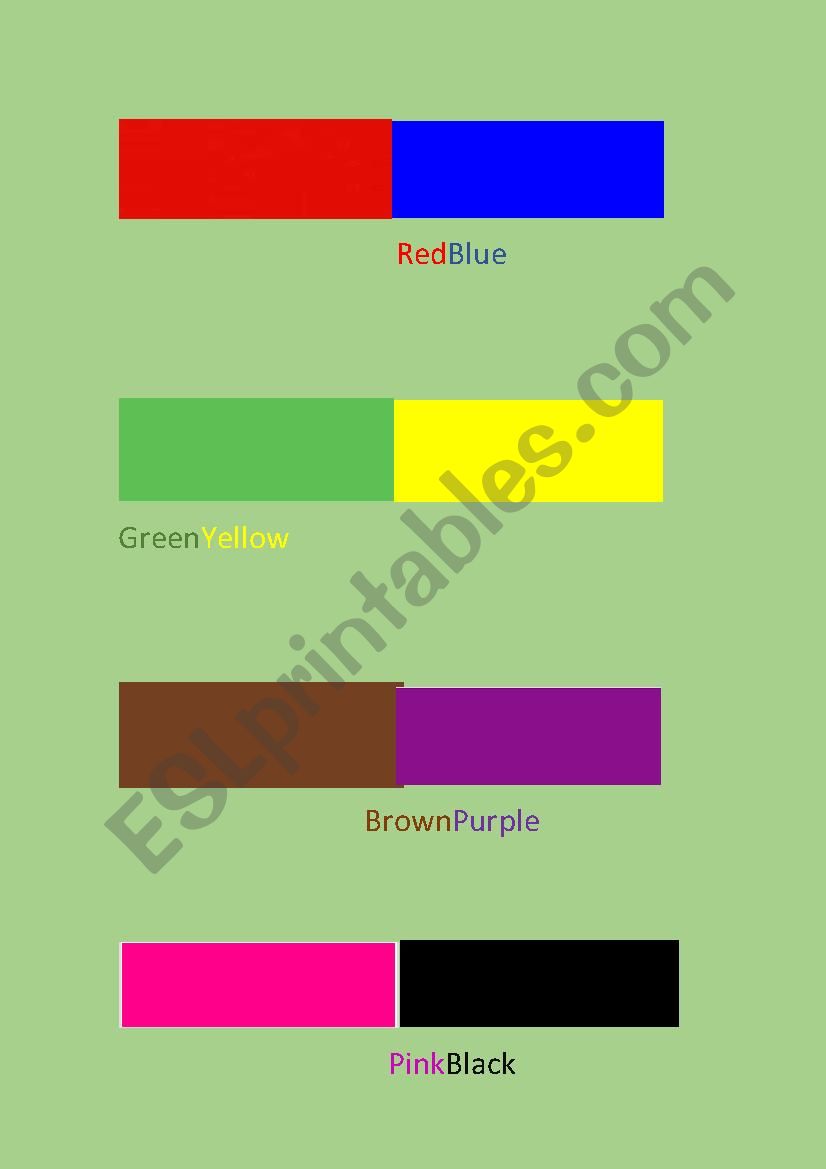 Colours worksheet