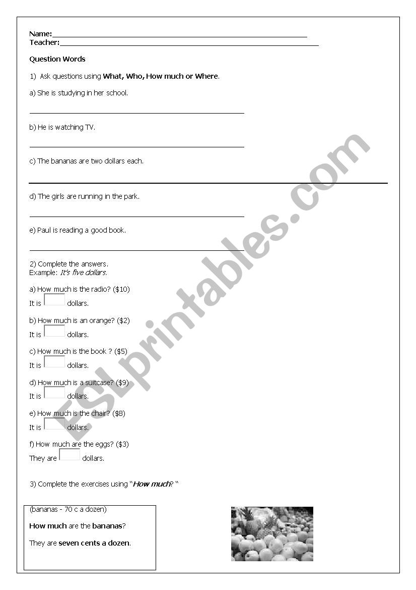 Mid term test 8th grade worksheet