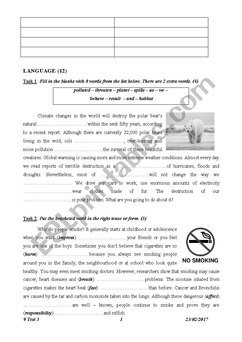 9 Test 3 2016-2017 worksheet