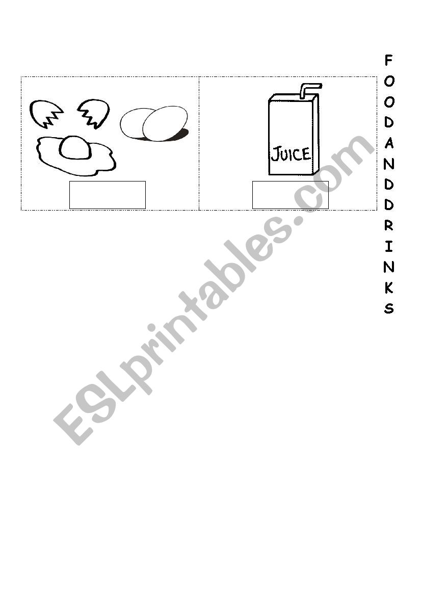 Food and Drinks worksheet