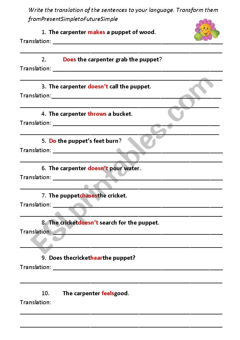 Future Simple  worksheet