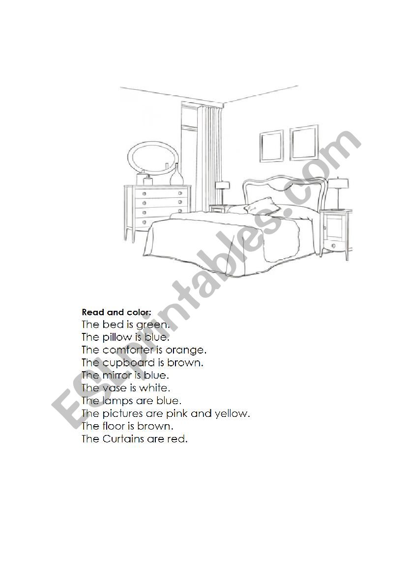 Read and color  worksheet