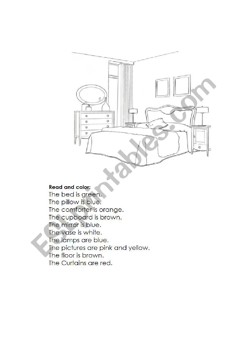 Read and color  worksheet