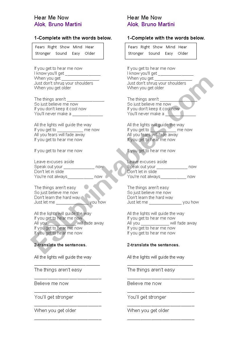 Hear me now-Alok worksheet