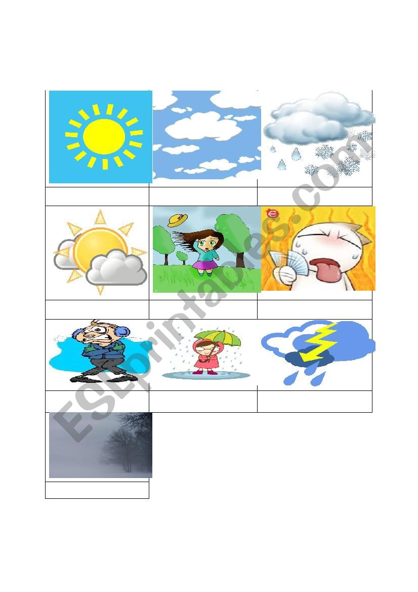 Weather  worksheet