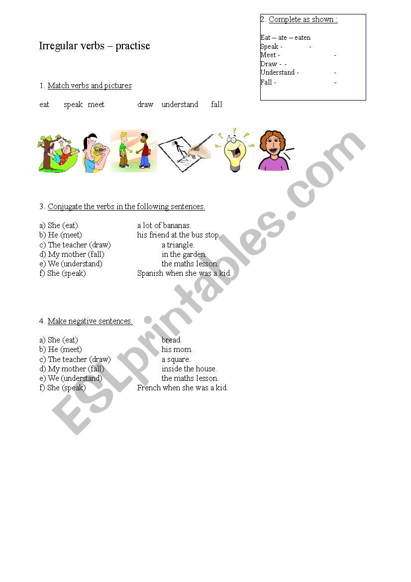 Past simple - irregular verbs - elementary