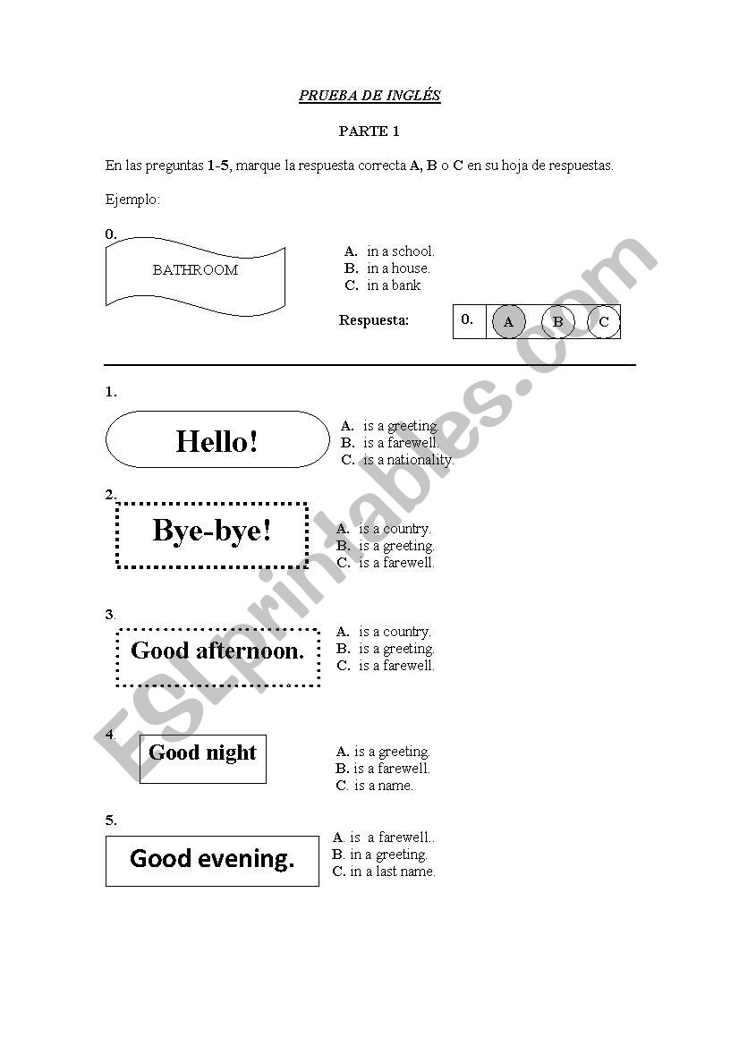 MOCK  EXAM worksheet