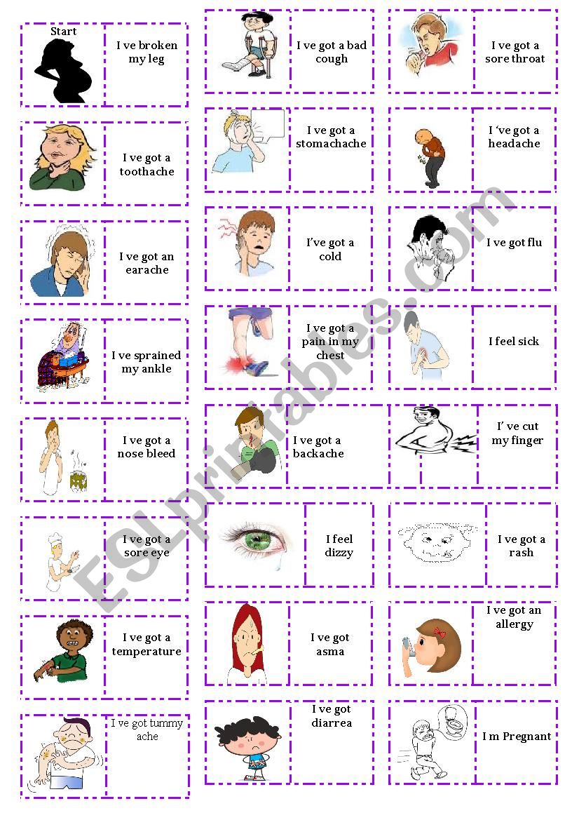 Health dominoes worksheet