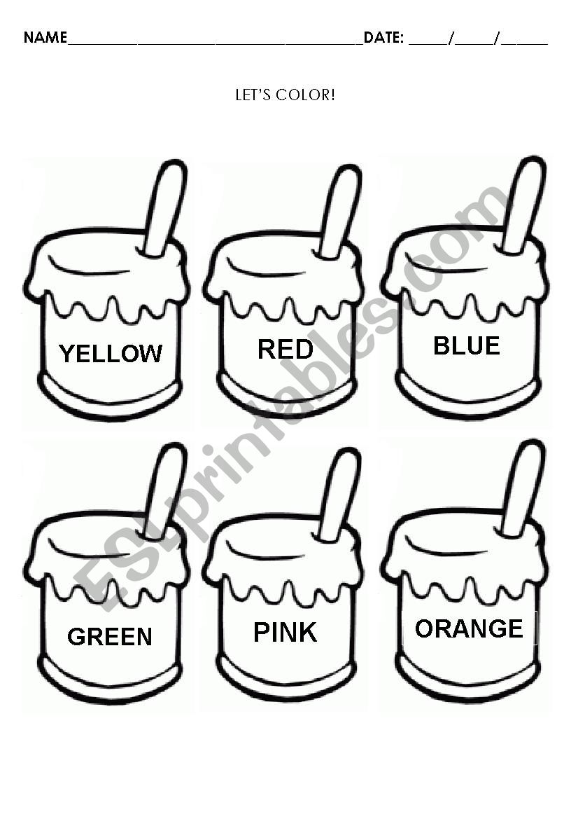 LetÂ´s color - ESL worksheet by carolfusetti