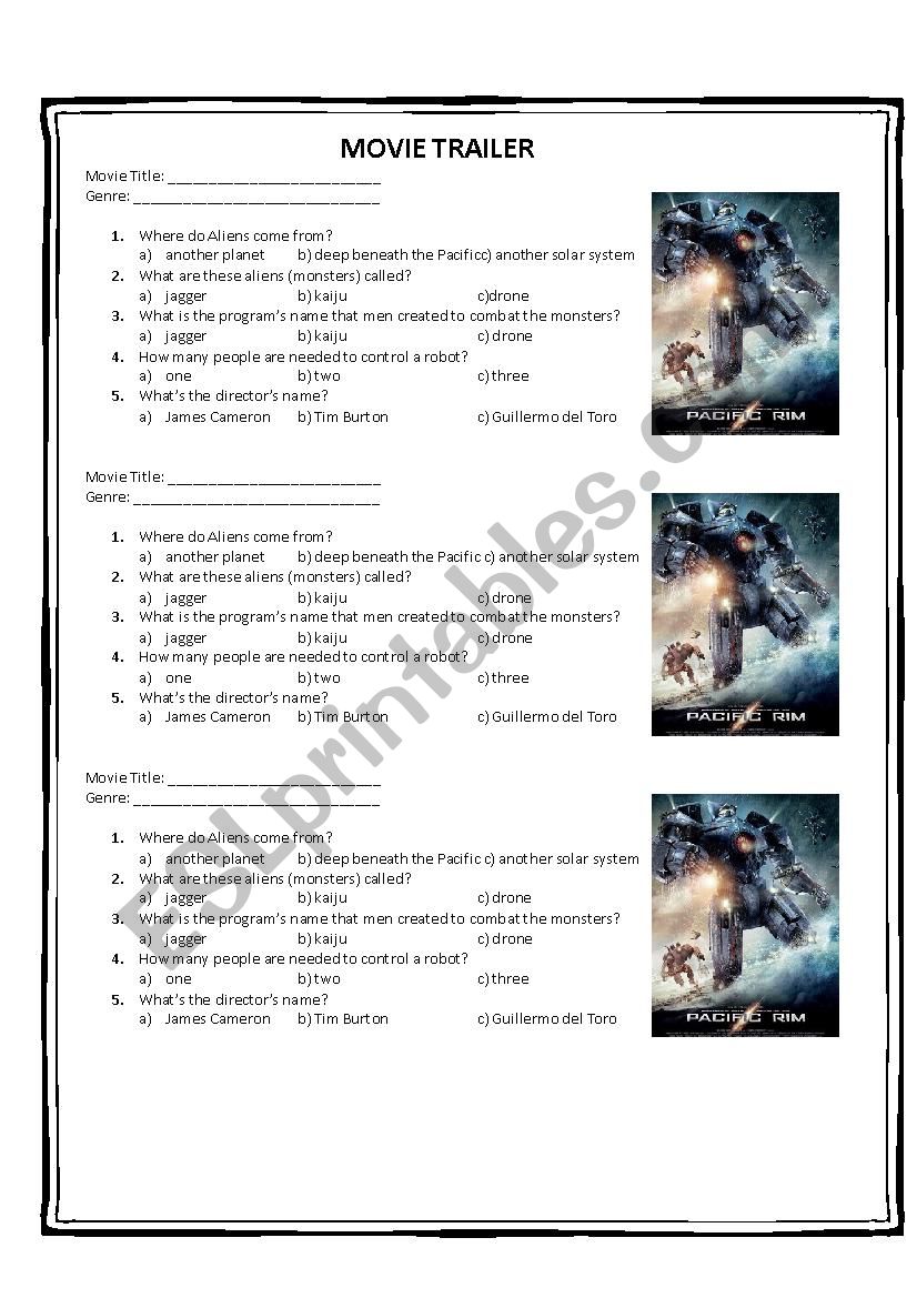 THE PACIFIM RIM worksheet