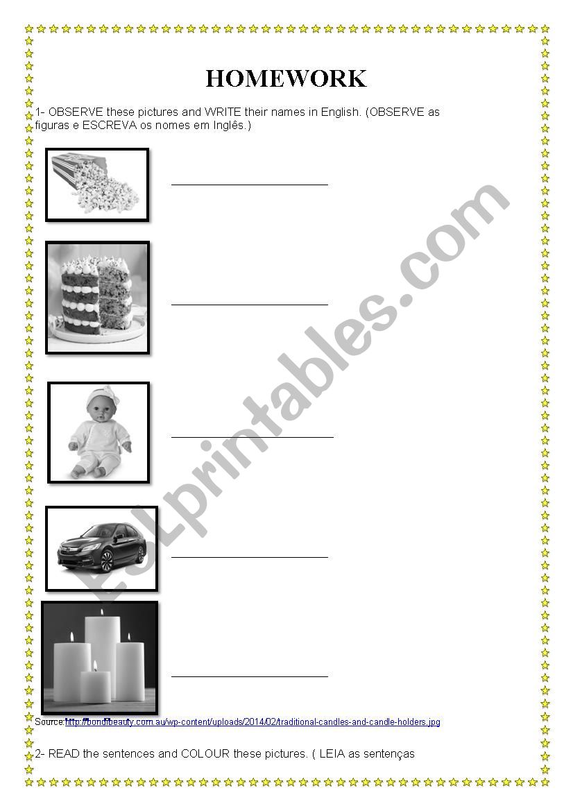 NUMBERS AND COLOURS worksheet