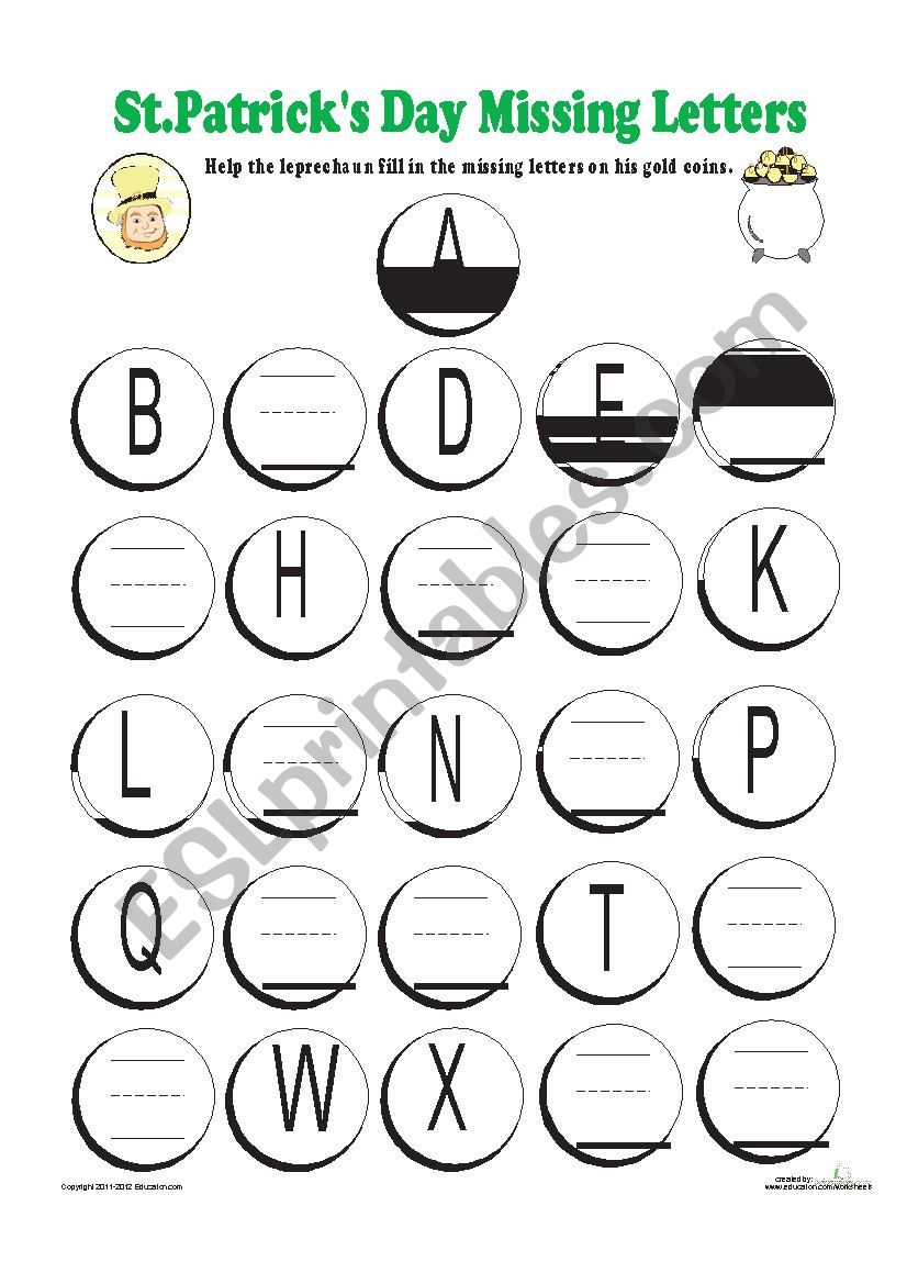 alphabet worksheet