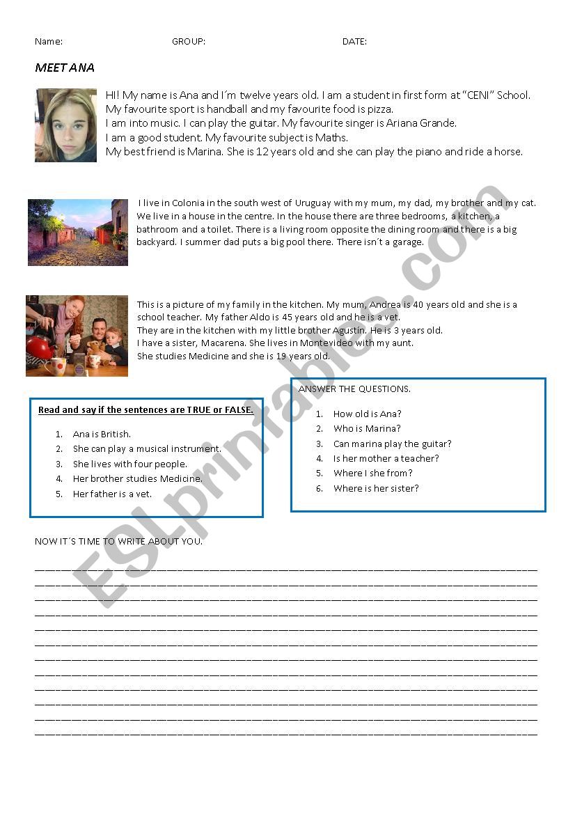 introduction worksheet