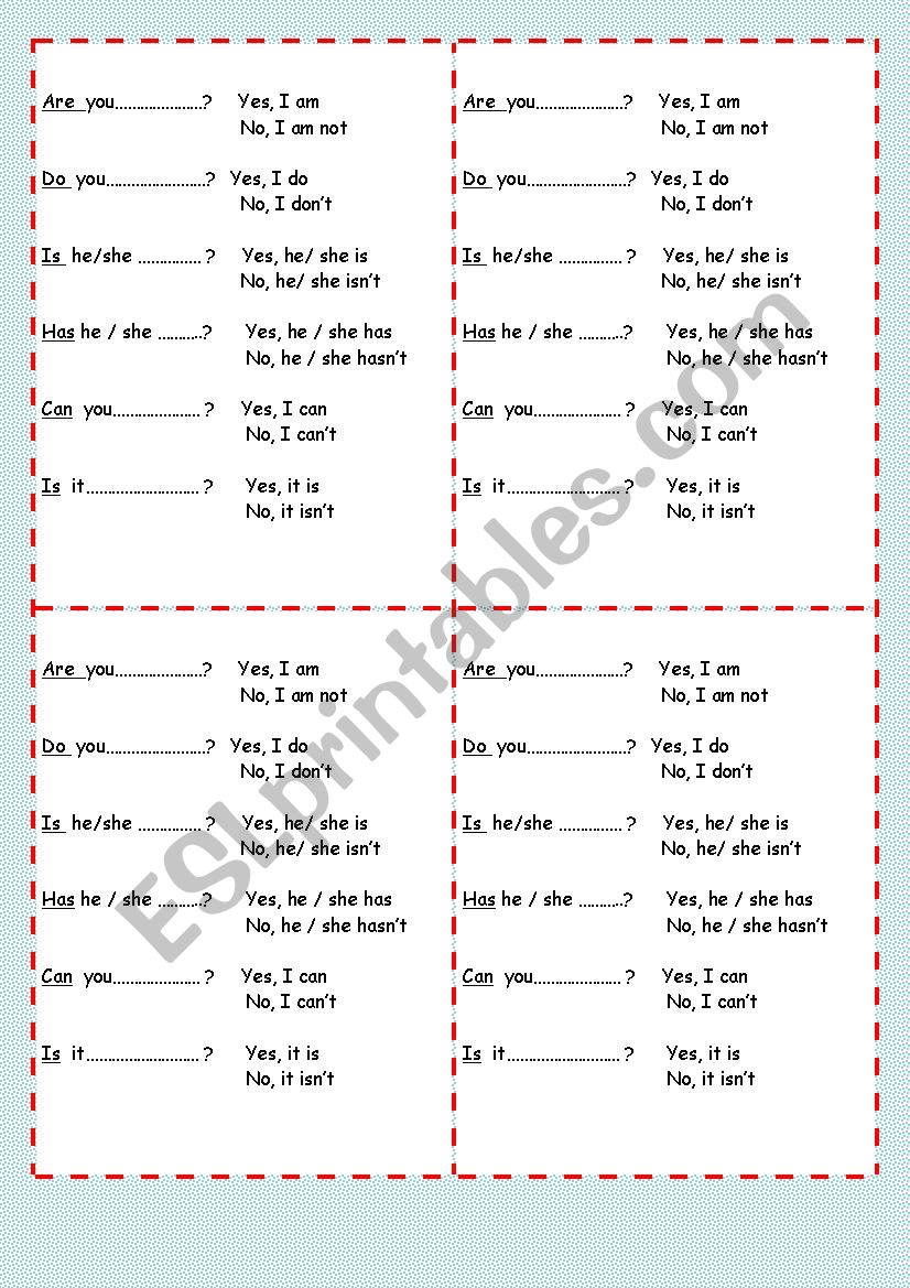 GRAMMAR GUIDE SHORT ANSWERS worksheet