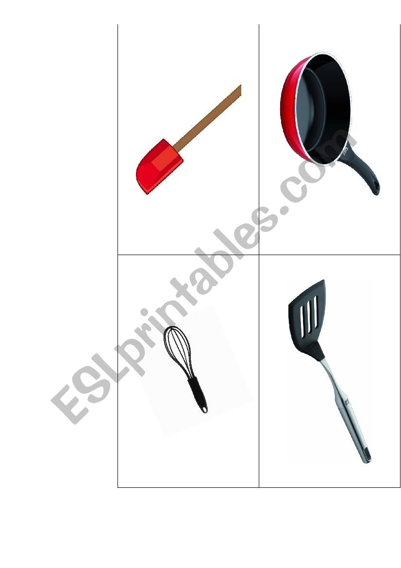 Cooking Photo Flashcards 1 worksheet