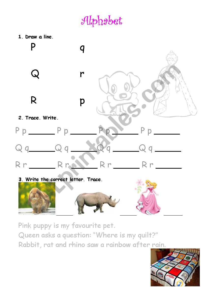 Alphabet worksheet