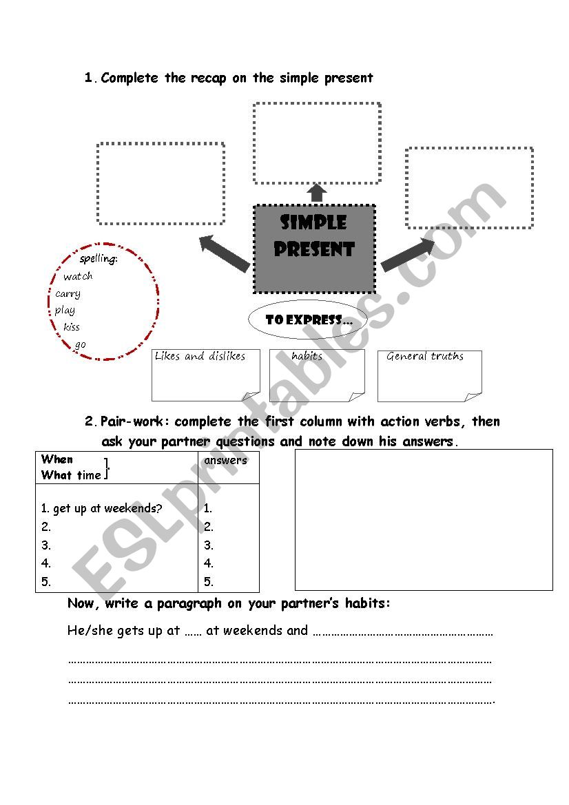 simple present worksheet