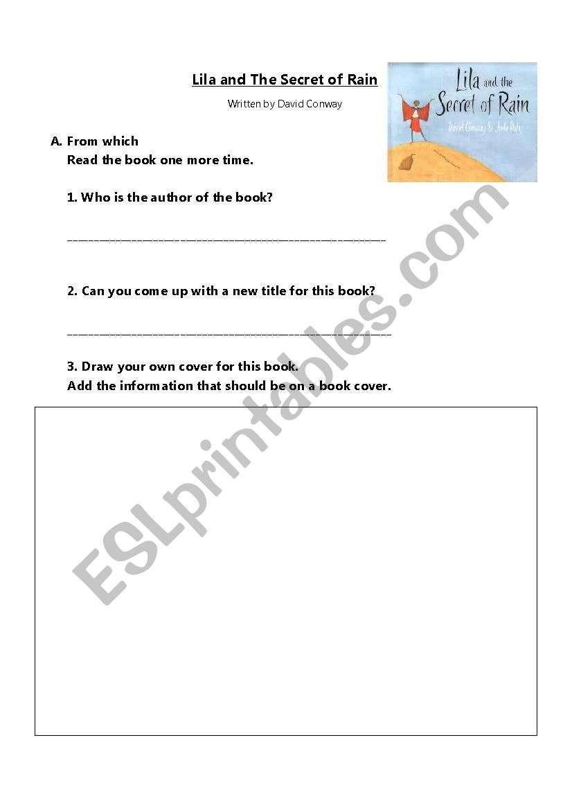 Lila and the Secret of Rain worksheet