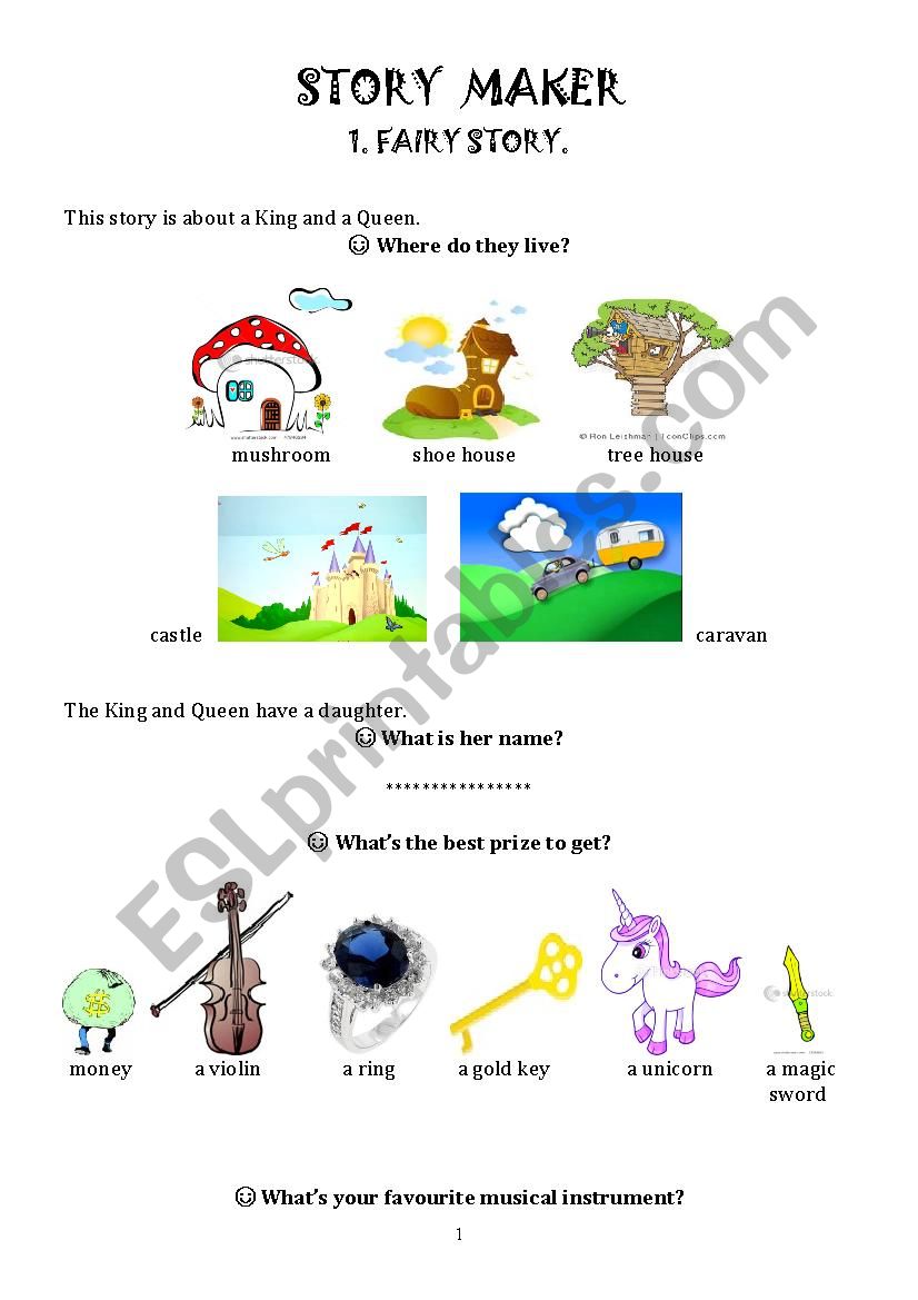 Story Maker worksheet