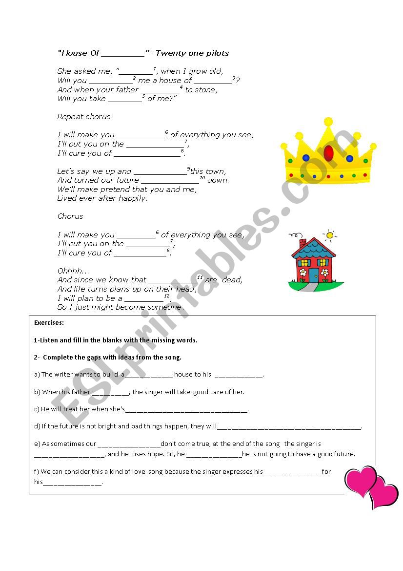 House of Gold-song worksheet