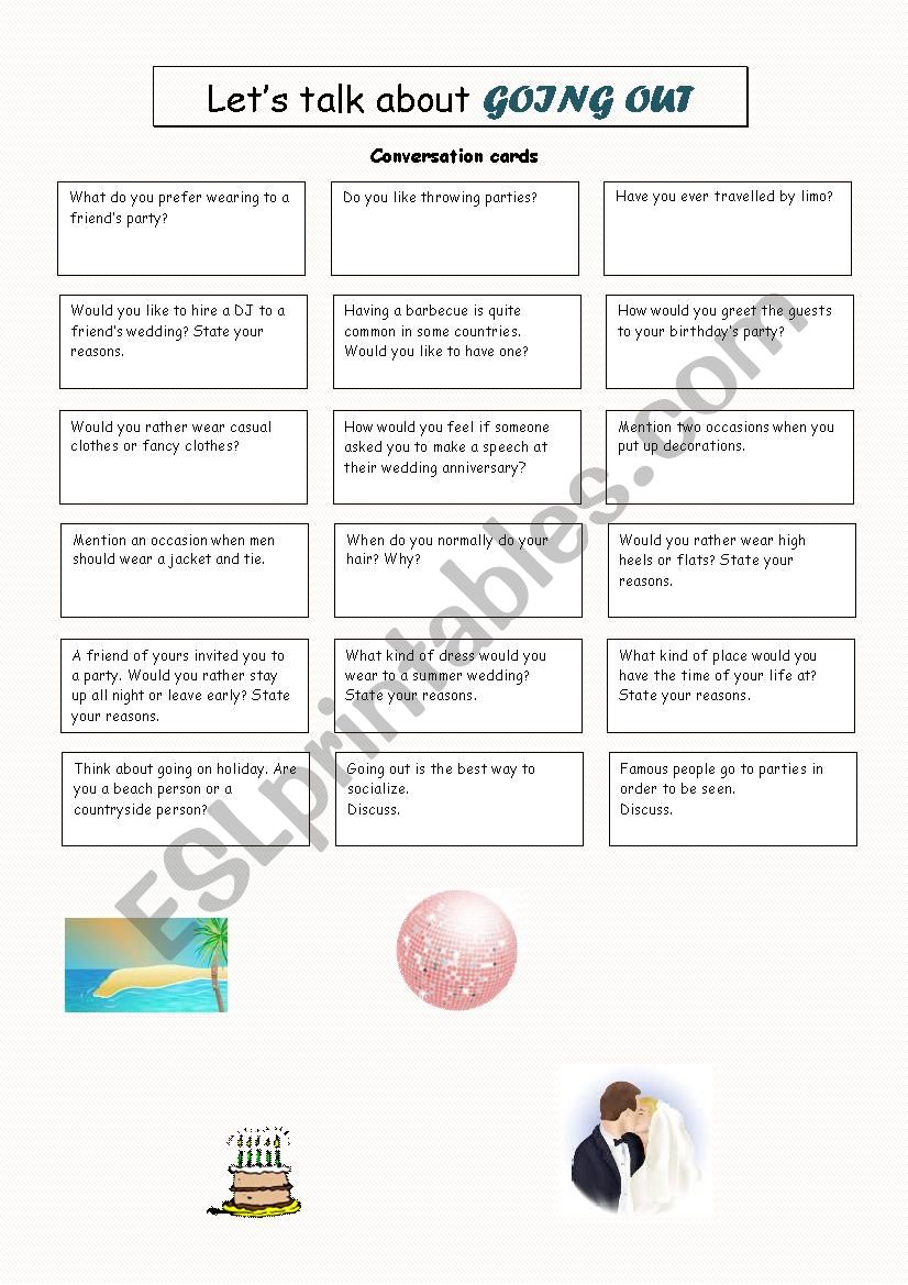 LetÂ´s talk about... going out