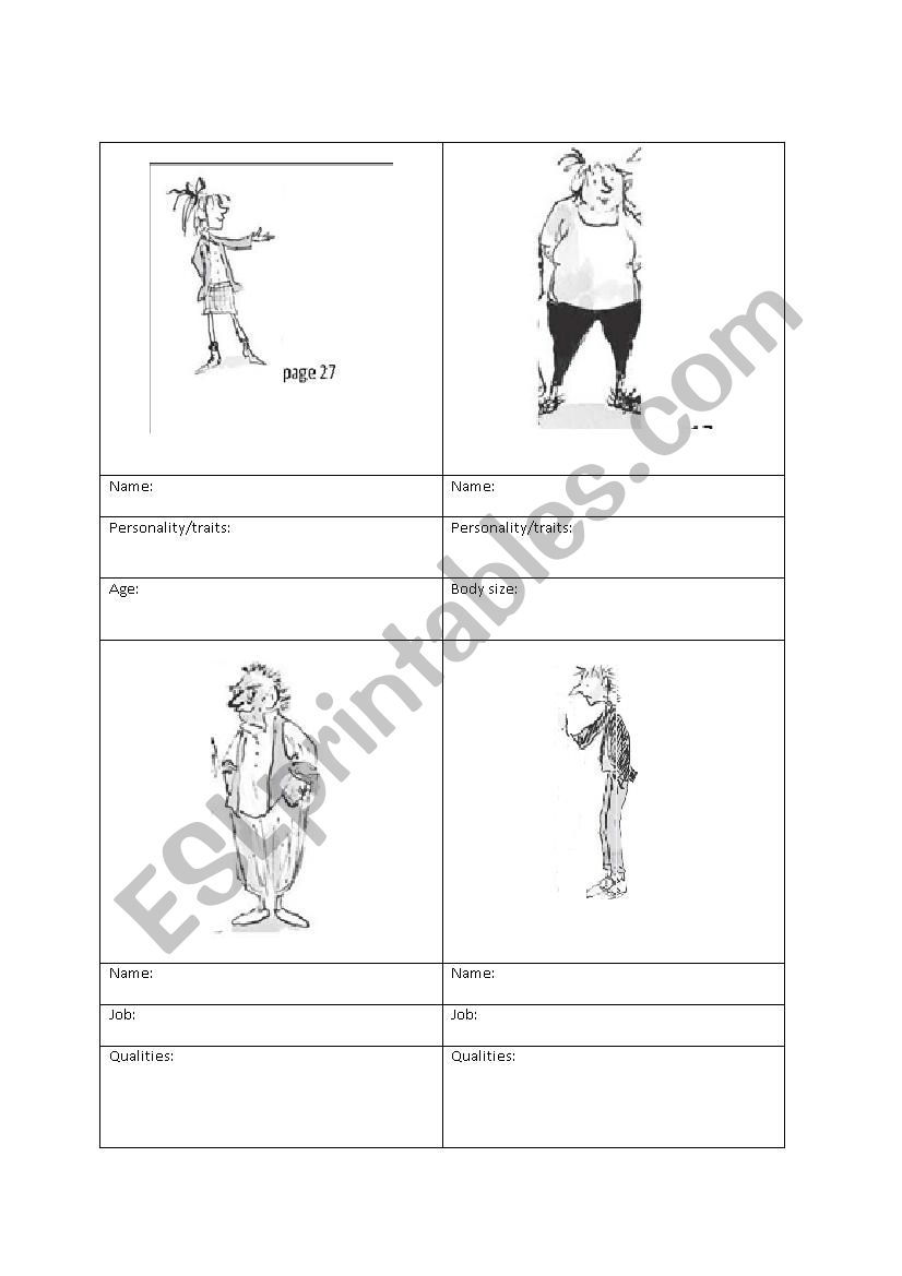 Ratburger Character File worksheet