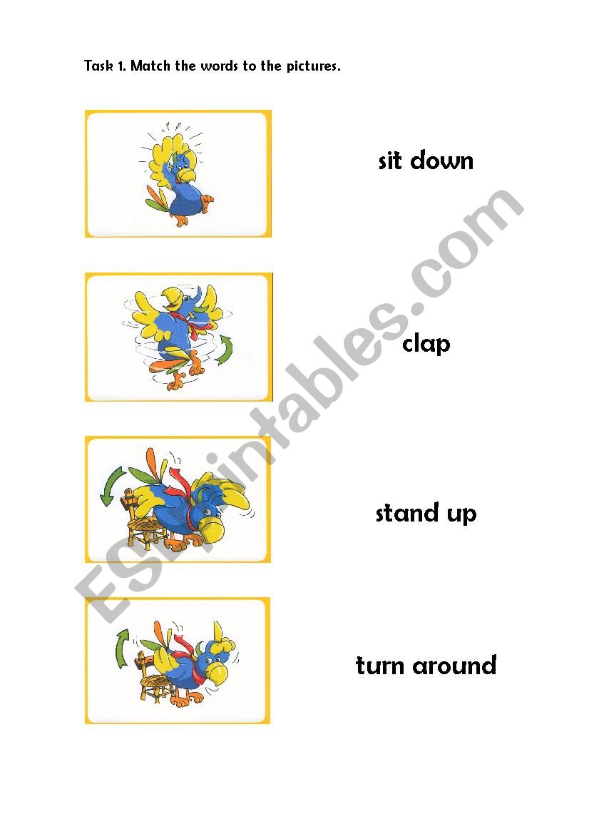 classroom actions_2 worksheet