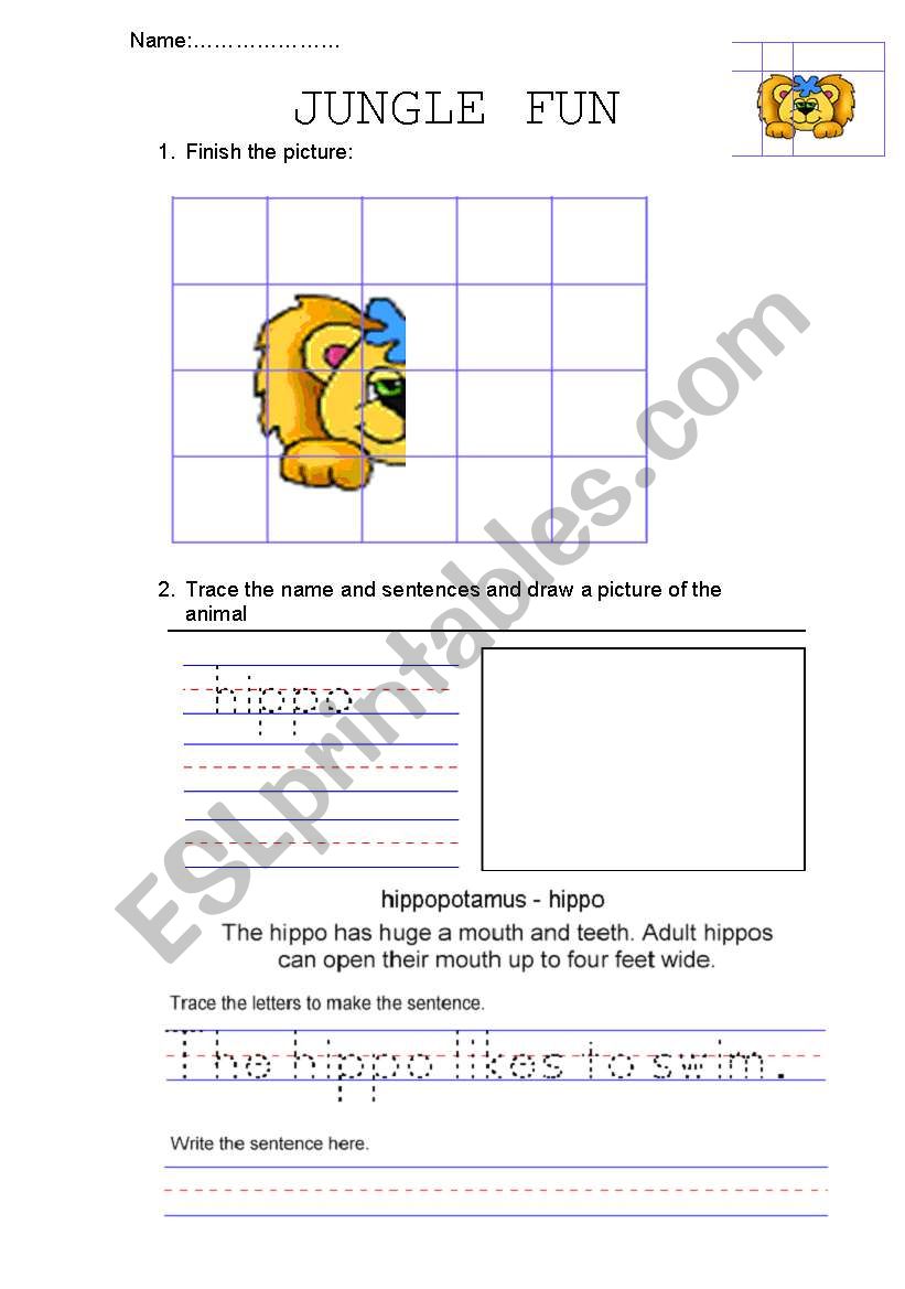 JUNGLE FUN worksheet