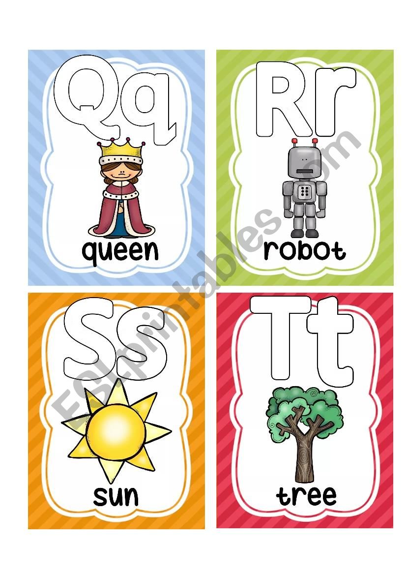 ALPHABET FLASHCARDS 5 worksheet