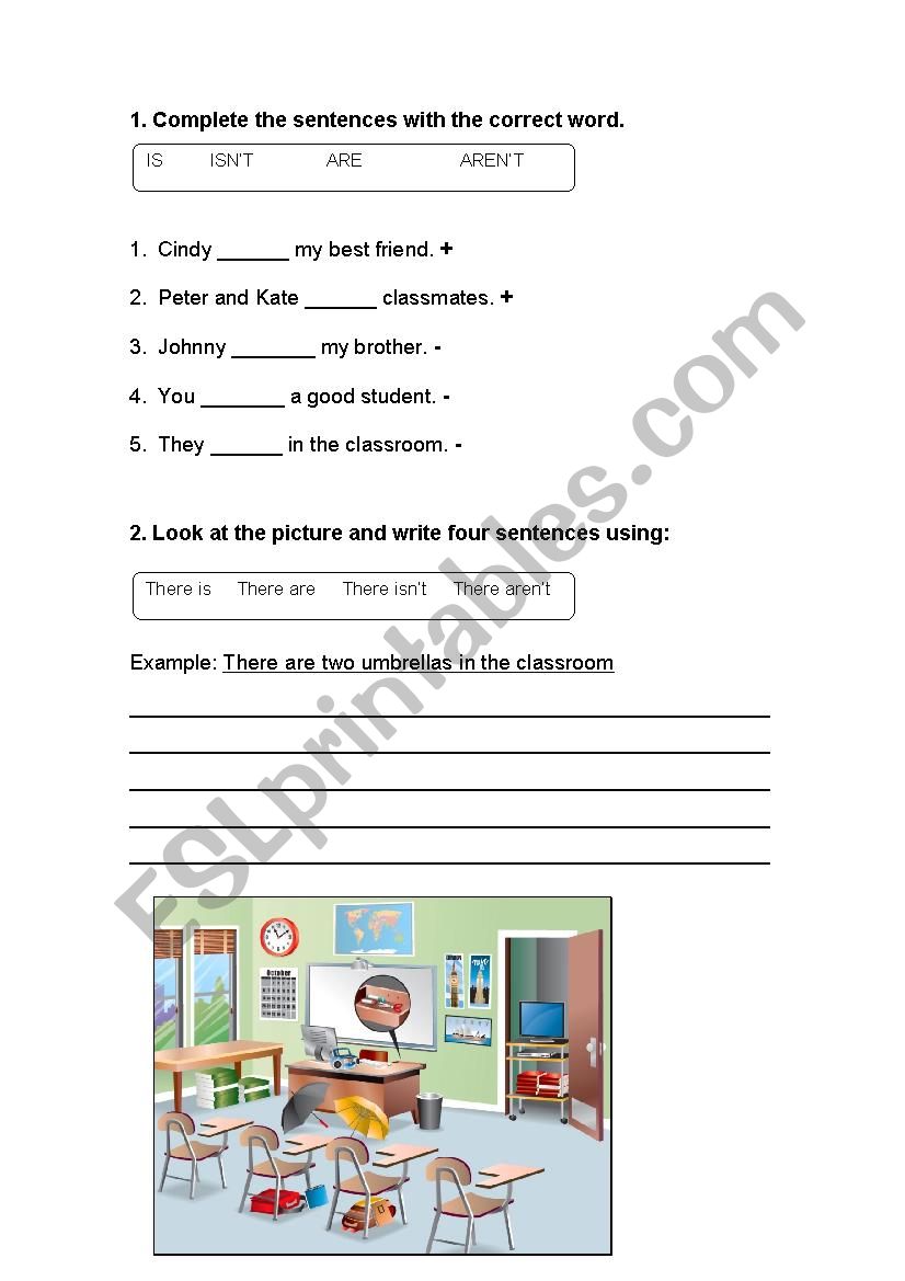 To be and there is there are exercise - ESL worksheet by imonpe