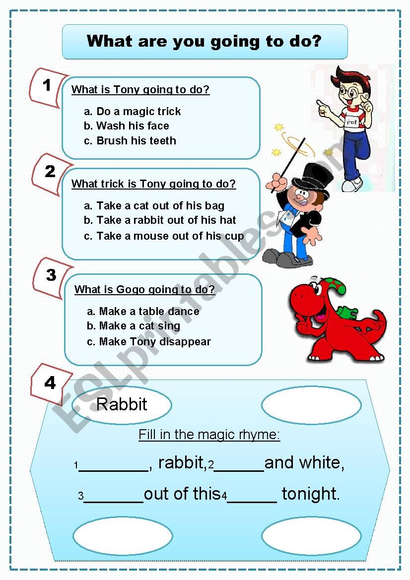 What are you going to do? worksheet