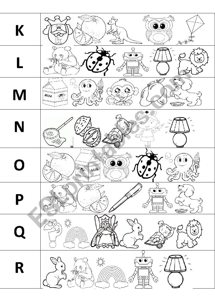 letter K worksheet
