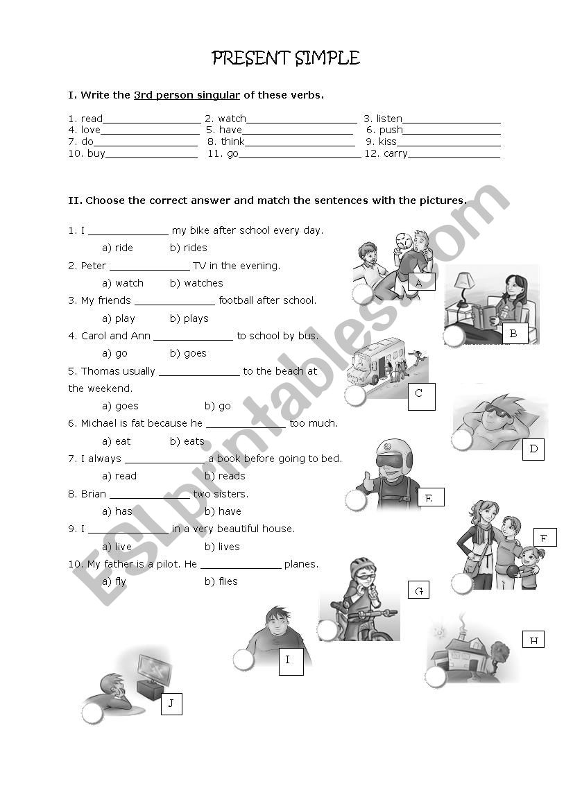 Present Simple worksheet